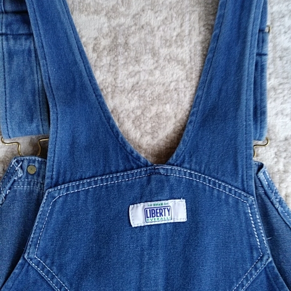 Vtg. Liberty Denim Bib Overalls 56 x 30 Carpenter Coverall Pants Blue - Picture 13 of 16